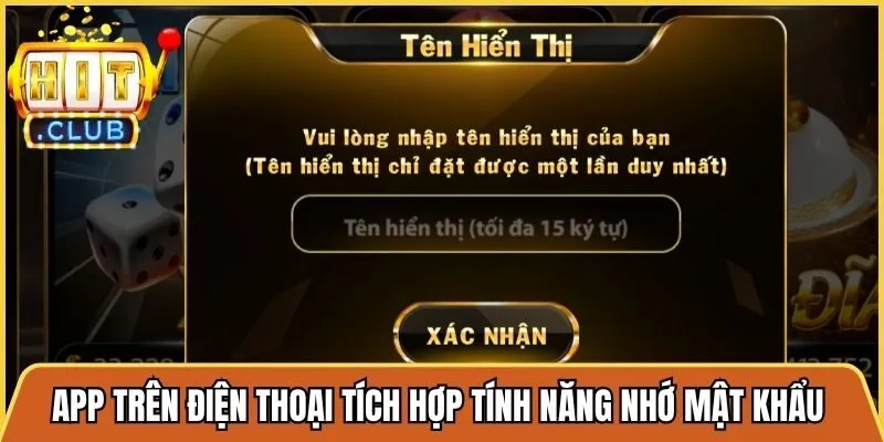 App trên điện thoại tích hợp riêng tính năng nhớ mật khẩu đăng nhập