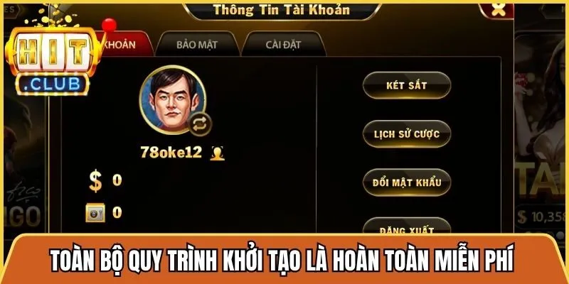 Toàn bộ quy trình khởi tạo là hoàn toàn miễn phí trên trang chuẩn